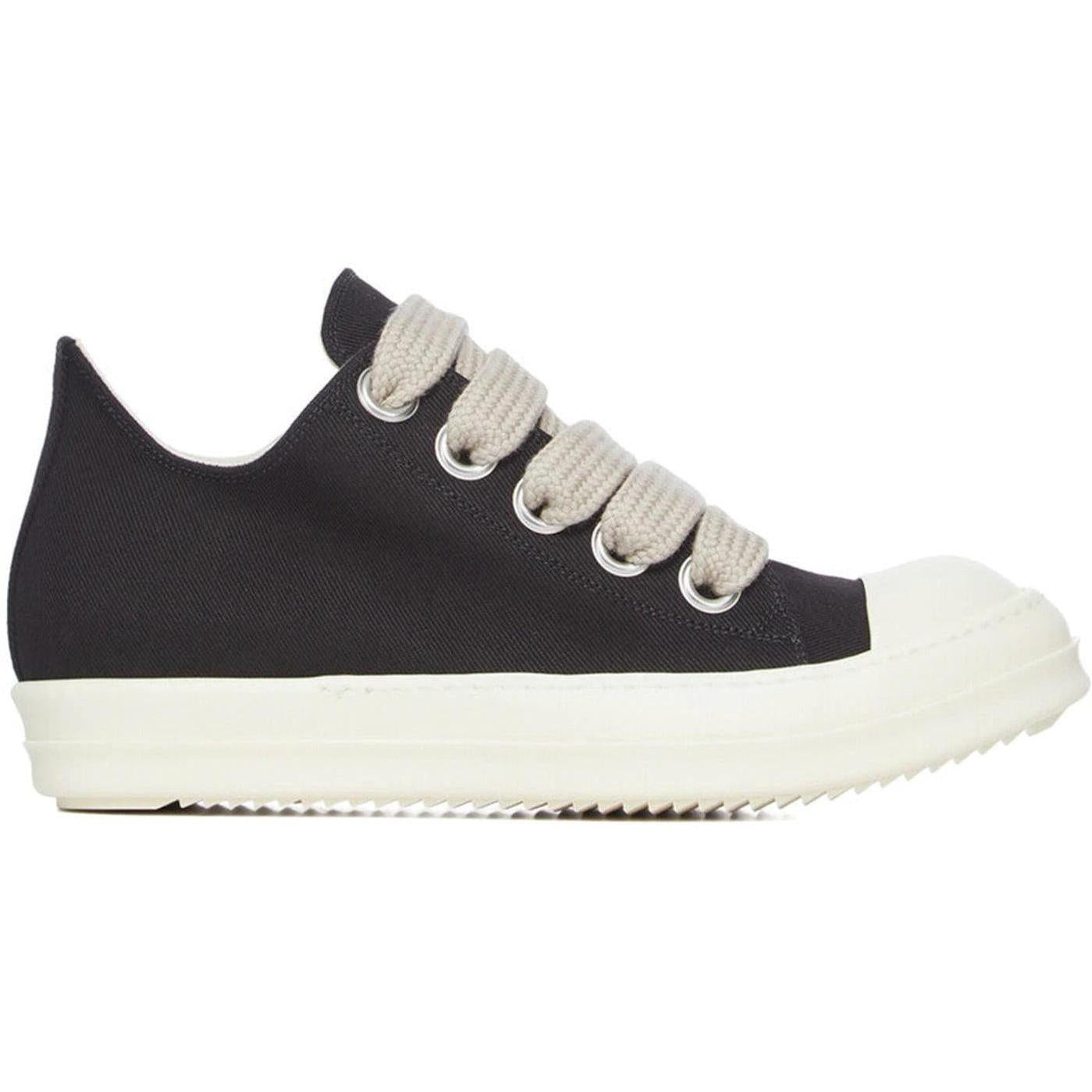 Rick Owens DRKSHDW Jumbolace Low Sneaks Black Milk