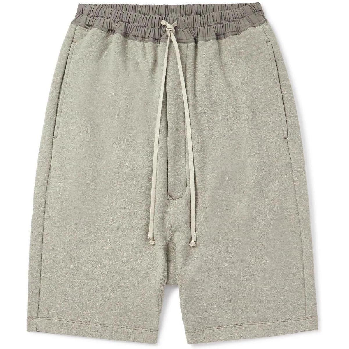 Rick Owens DRKSHDW Straight Leg Cotton Shorts Grey