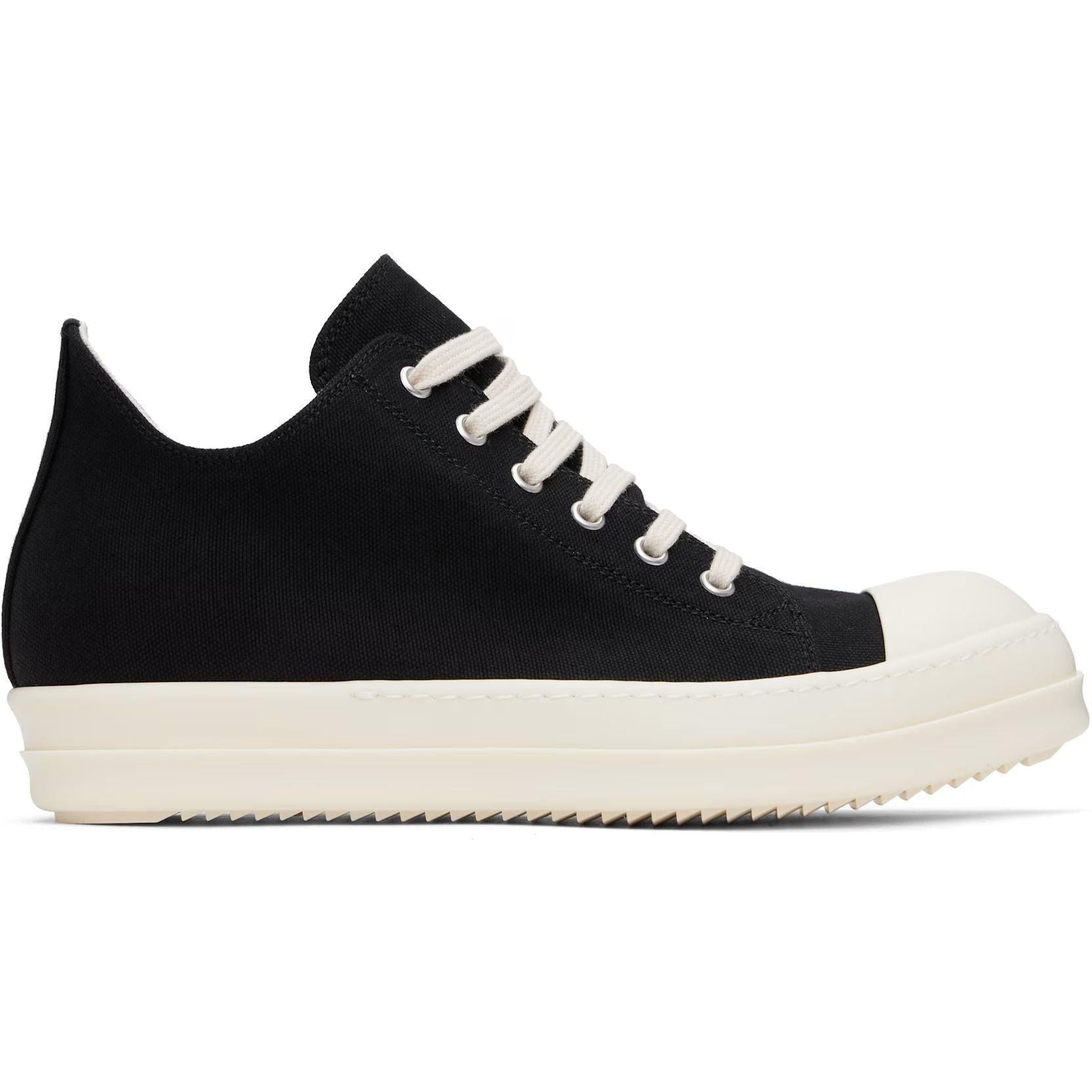 Rick Owens Drkshdw Ramone Canvas Low Black Milk