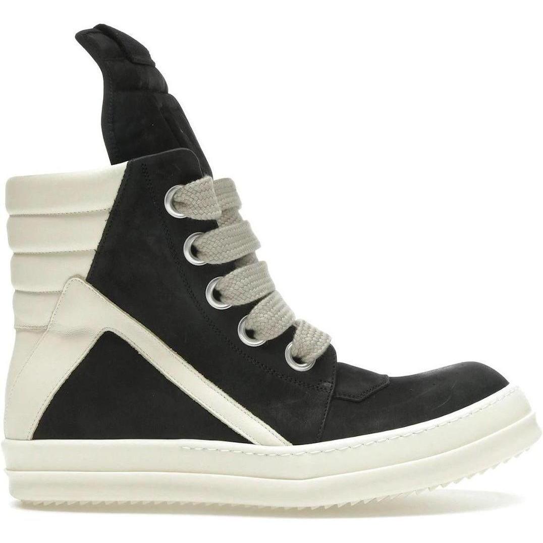 Rick Owens Geobasket Jumbo Lace High Black Milk