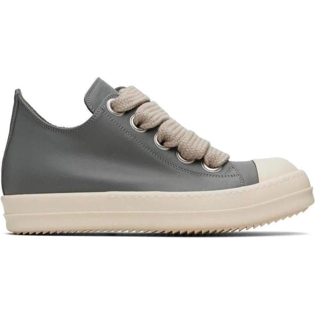 Rick Owens Gray Concordians Jumbolace Low Sneaks Sneakers