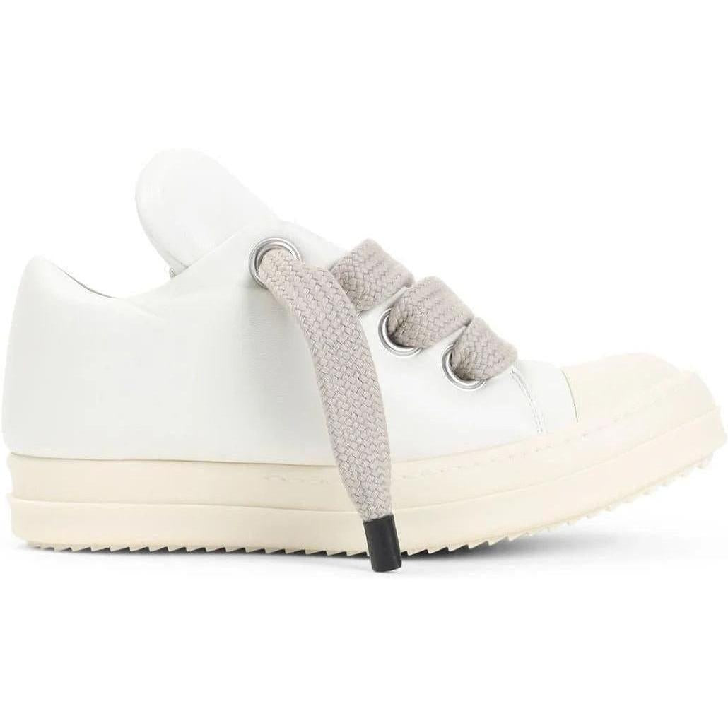 Rick Owens Mainline Leather Jumbo Lace Low Triple White