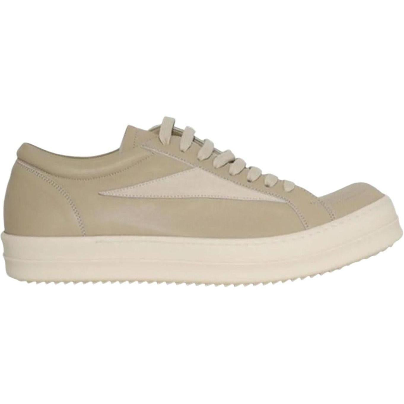 Rick Owens Mainline Vintage Leather Low Sand Milk