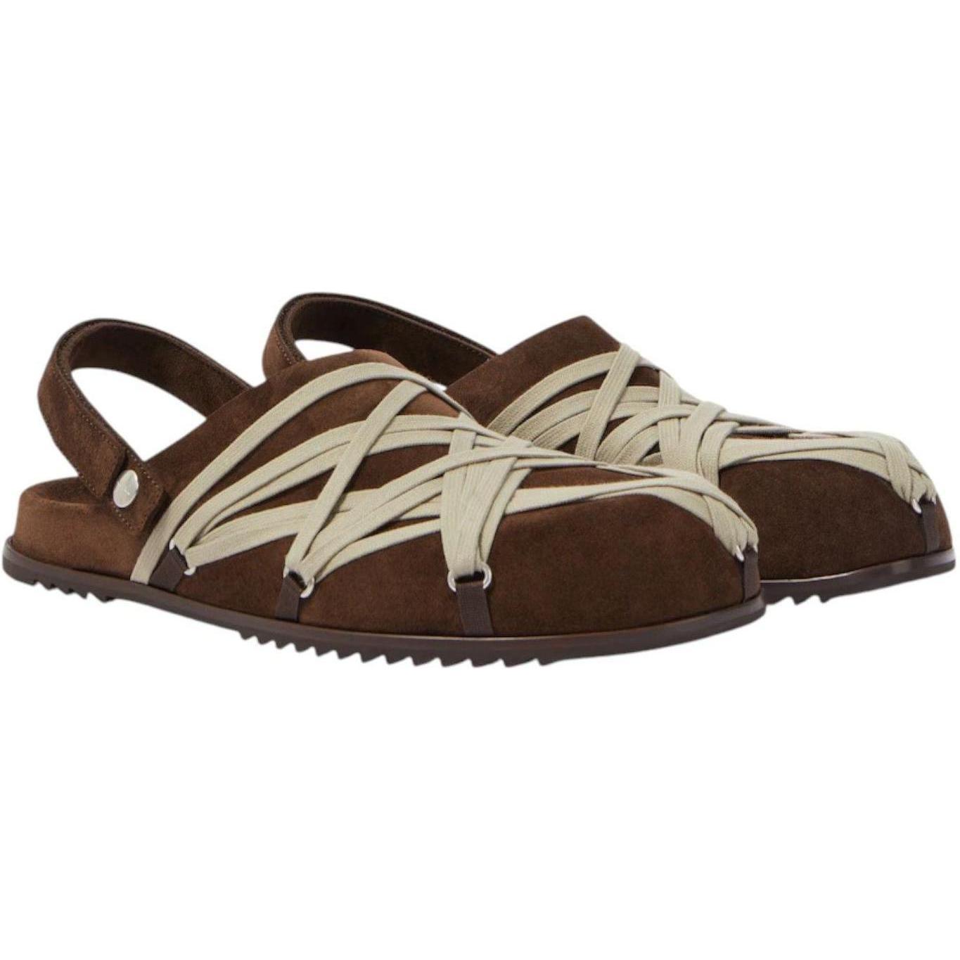 Rick Owens Megalace Mule Slippers Brown