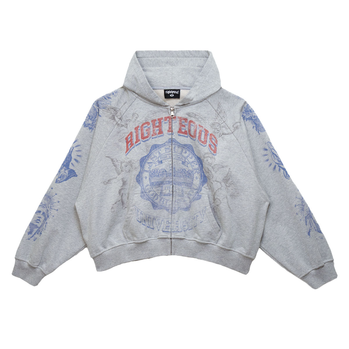Righteous Seal Zip Up Hoodie Grey