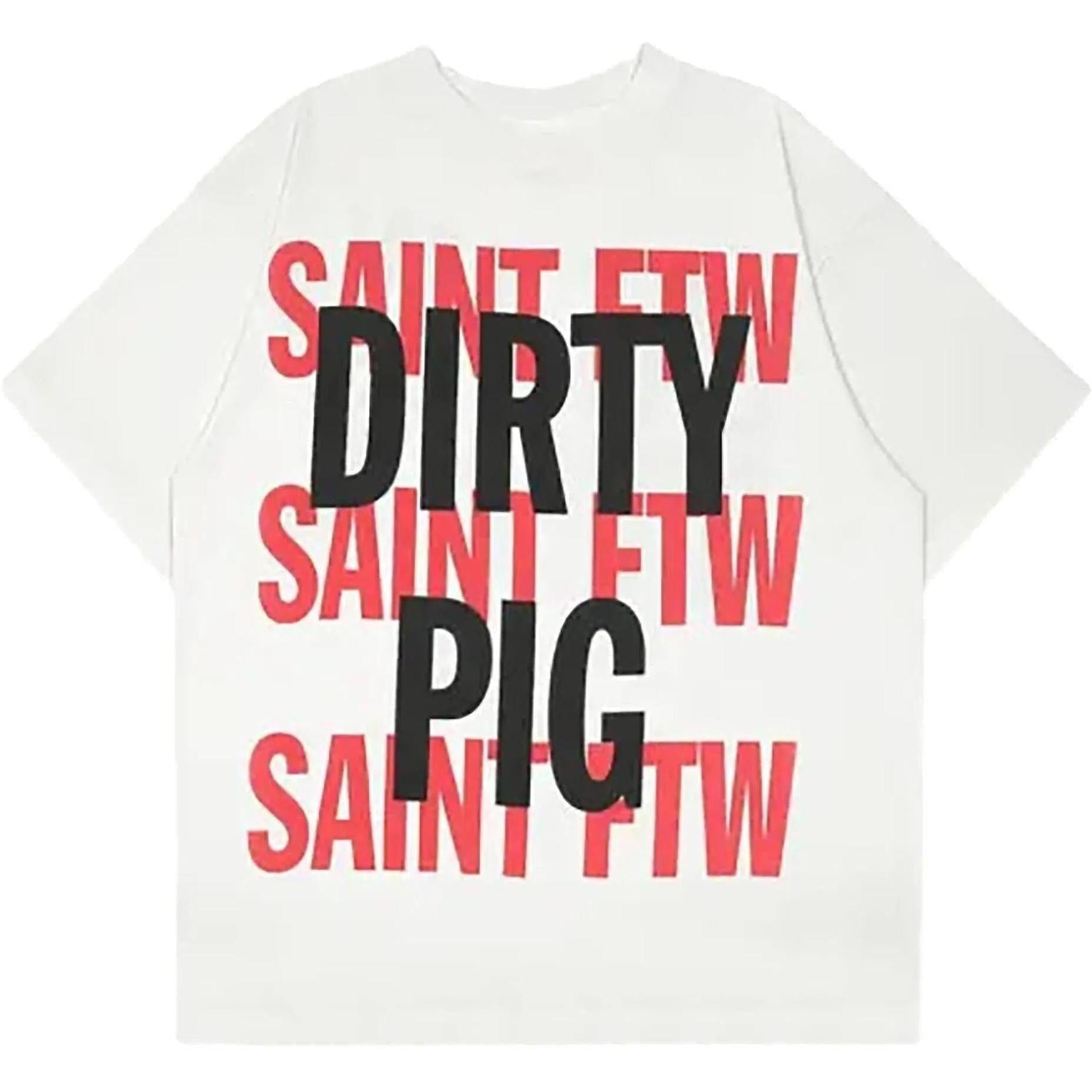 Saint Michael Dirty Pig T-Shirt White