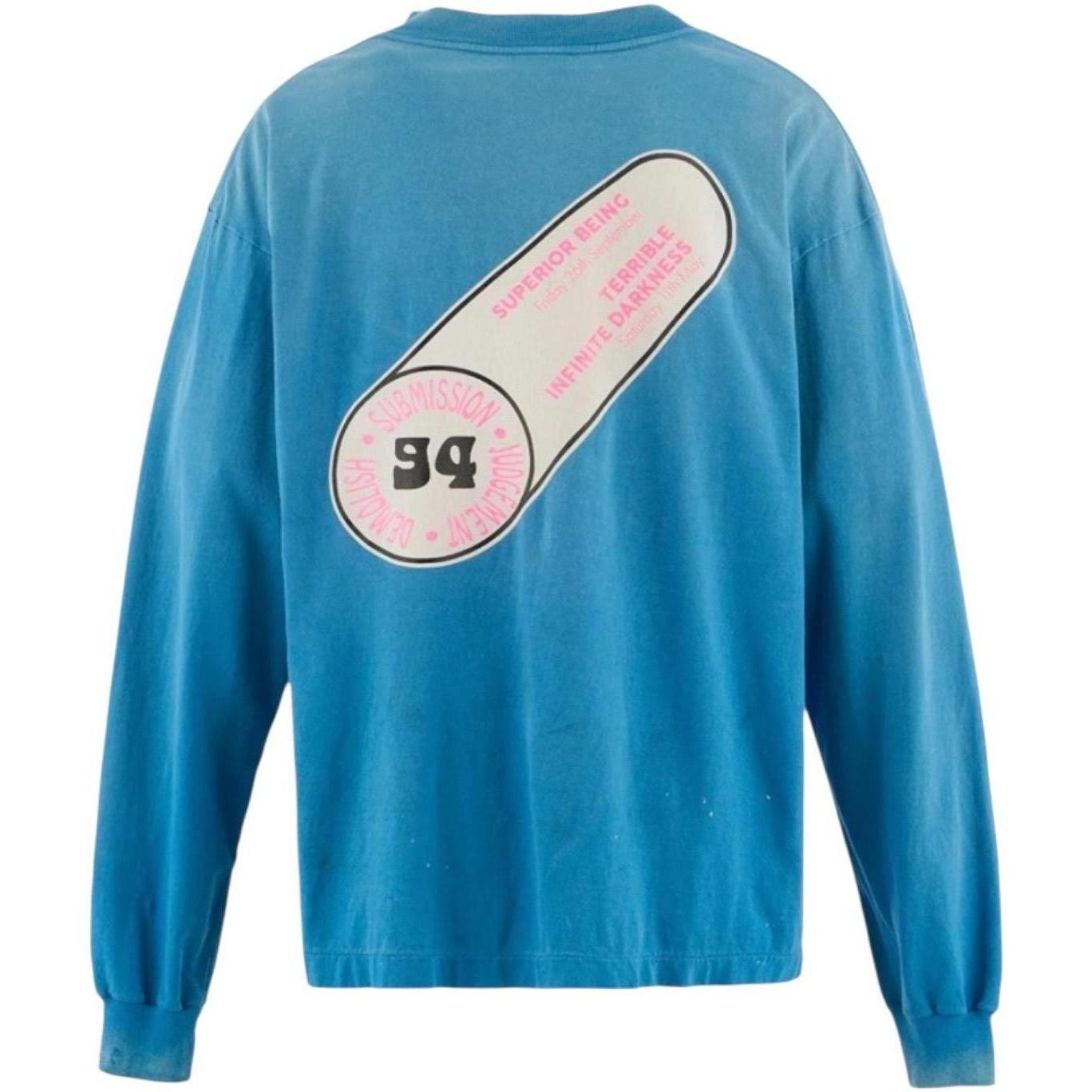 Saint Michael Immaculate Long Sleeve Shirt Blue