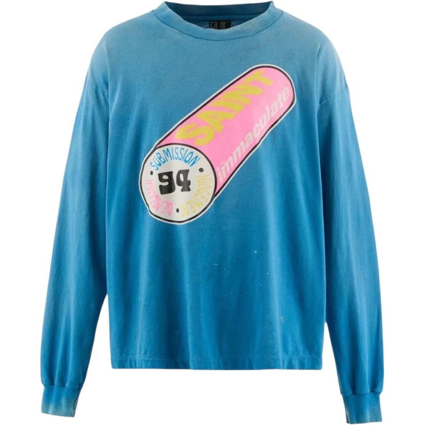 Saint Michael Immaculate Long Sleeve Shirt Blue