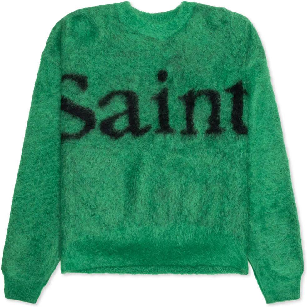 Saint Michael Mohair Knit Crewneck Green
