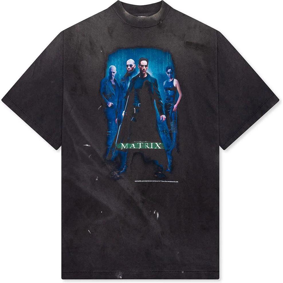 Saint Michael Saint M6 x The Matrix Green Logo T-Shirt Black