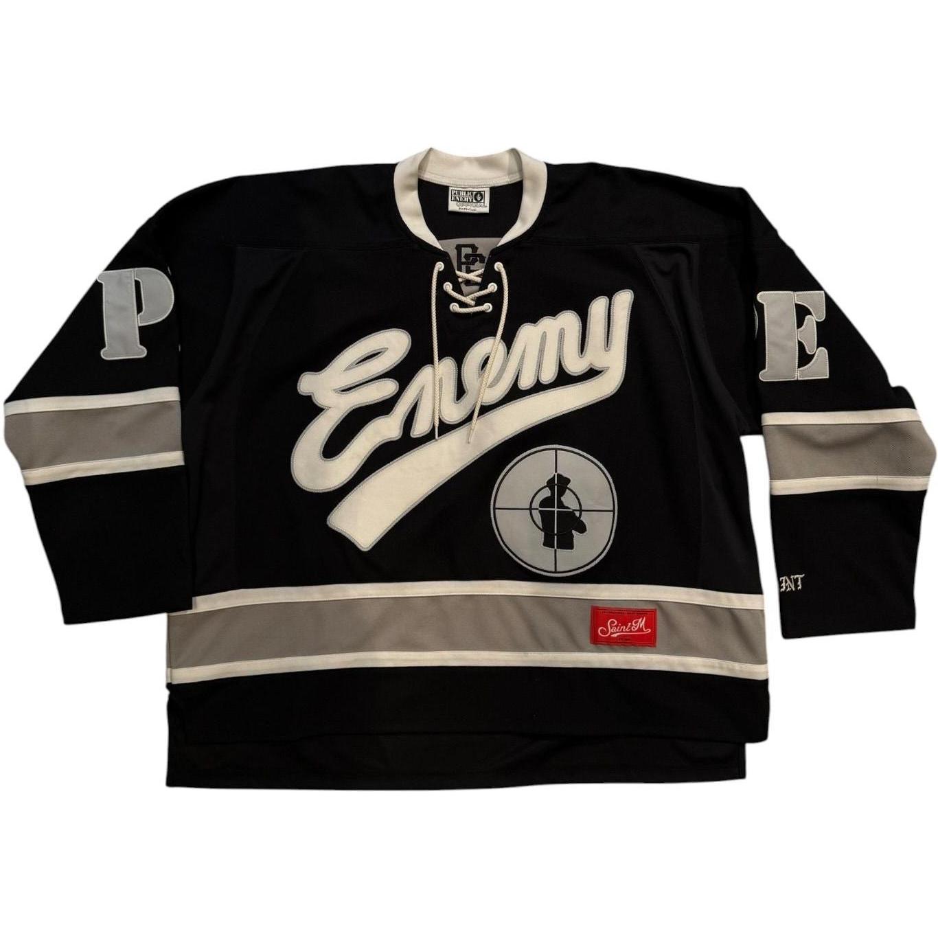 Saint Michael x Public Enemy Hockey Jersey Black - Gently Used