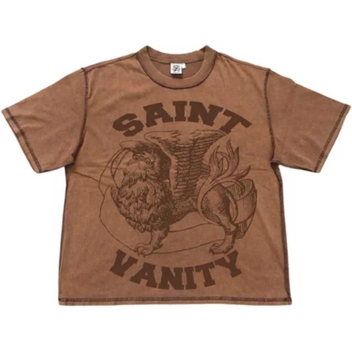Saint Vanity Griffin T-Shirt Brown