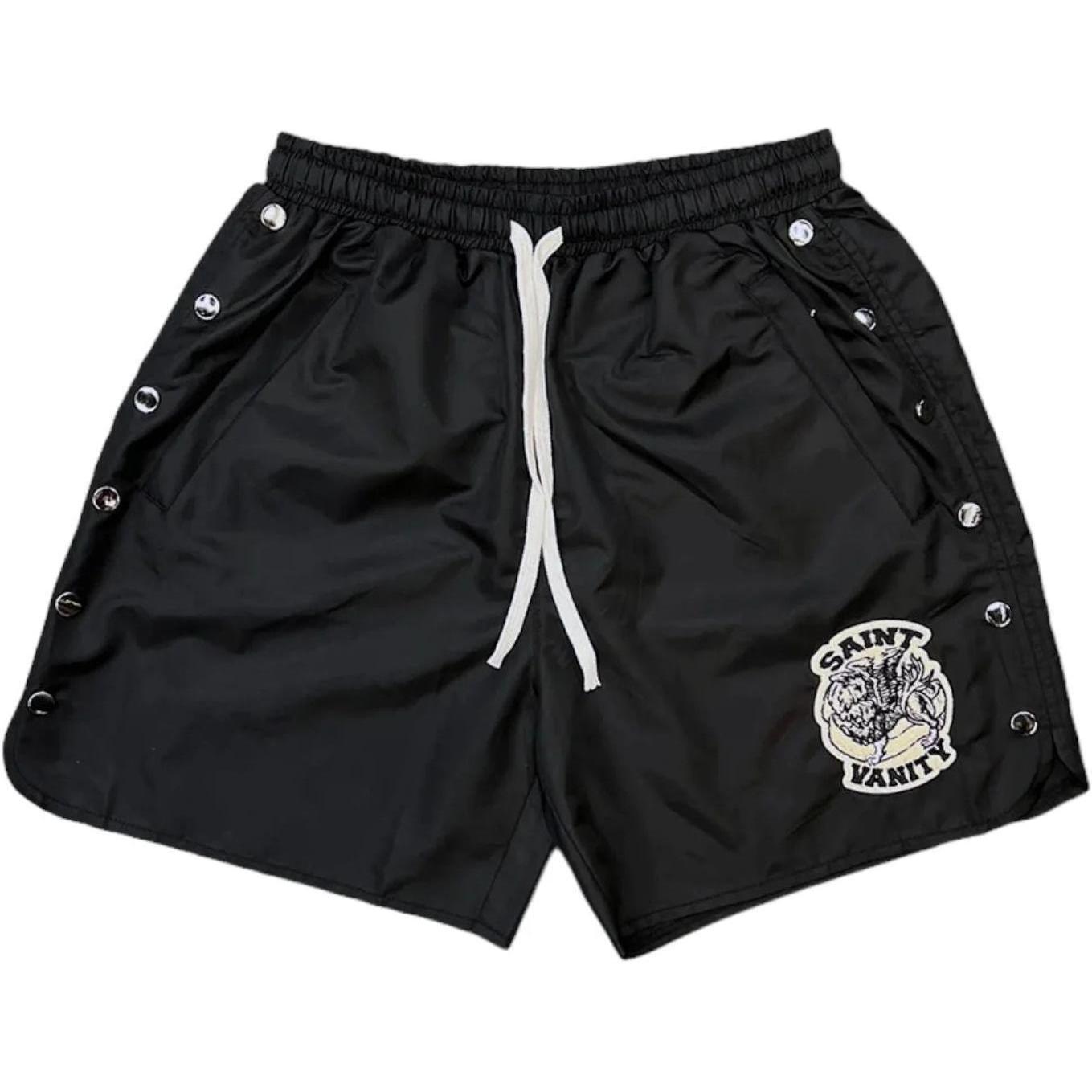 Saint Vanity Nylon Shorts Black