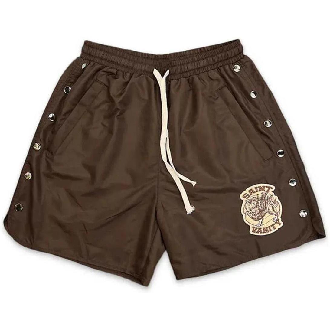 Saint Vanity Nylon Shorts Brown