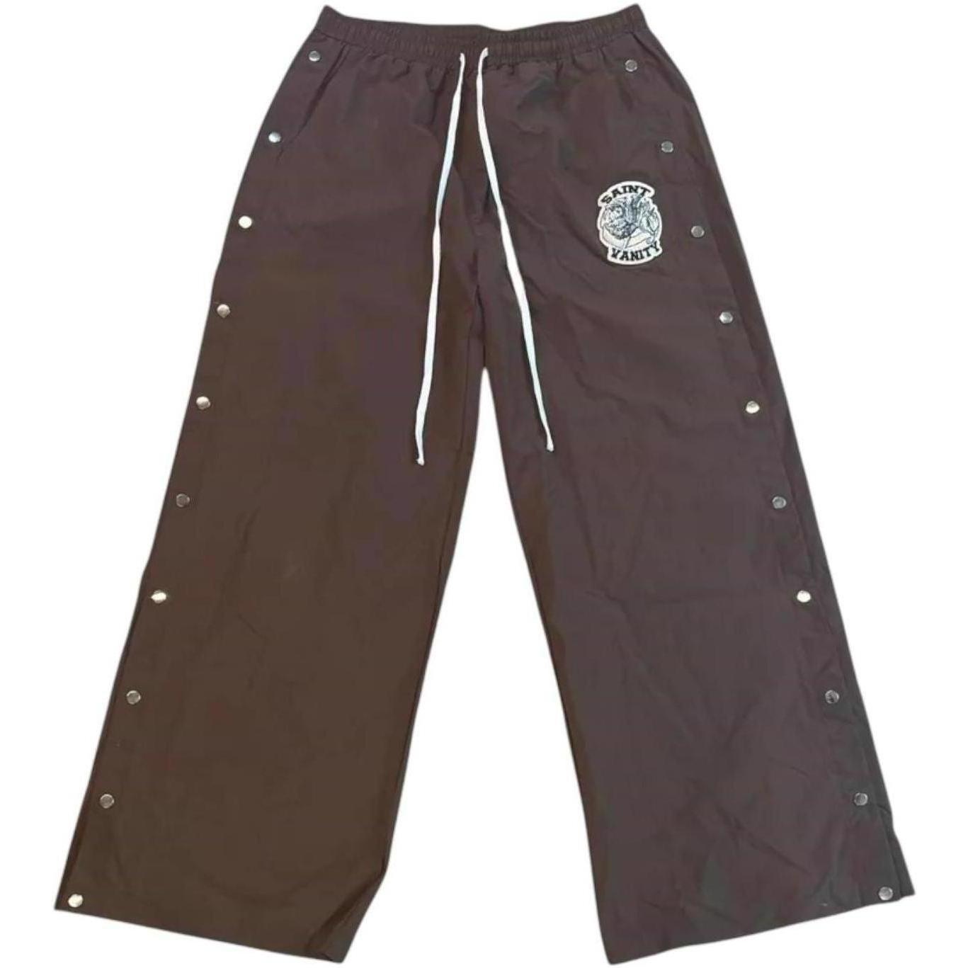 Saint Vanity Nylon Tearaway Pants Brown