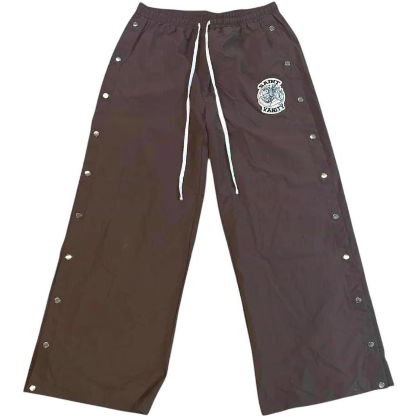 Saint Vanity Nylon Tearaway Pants Brown