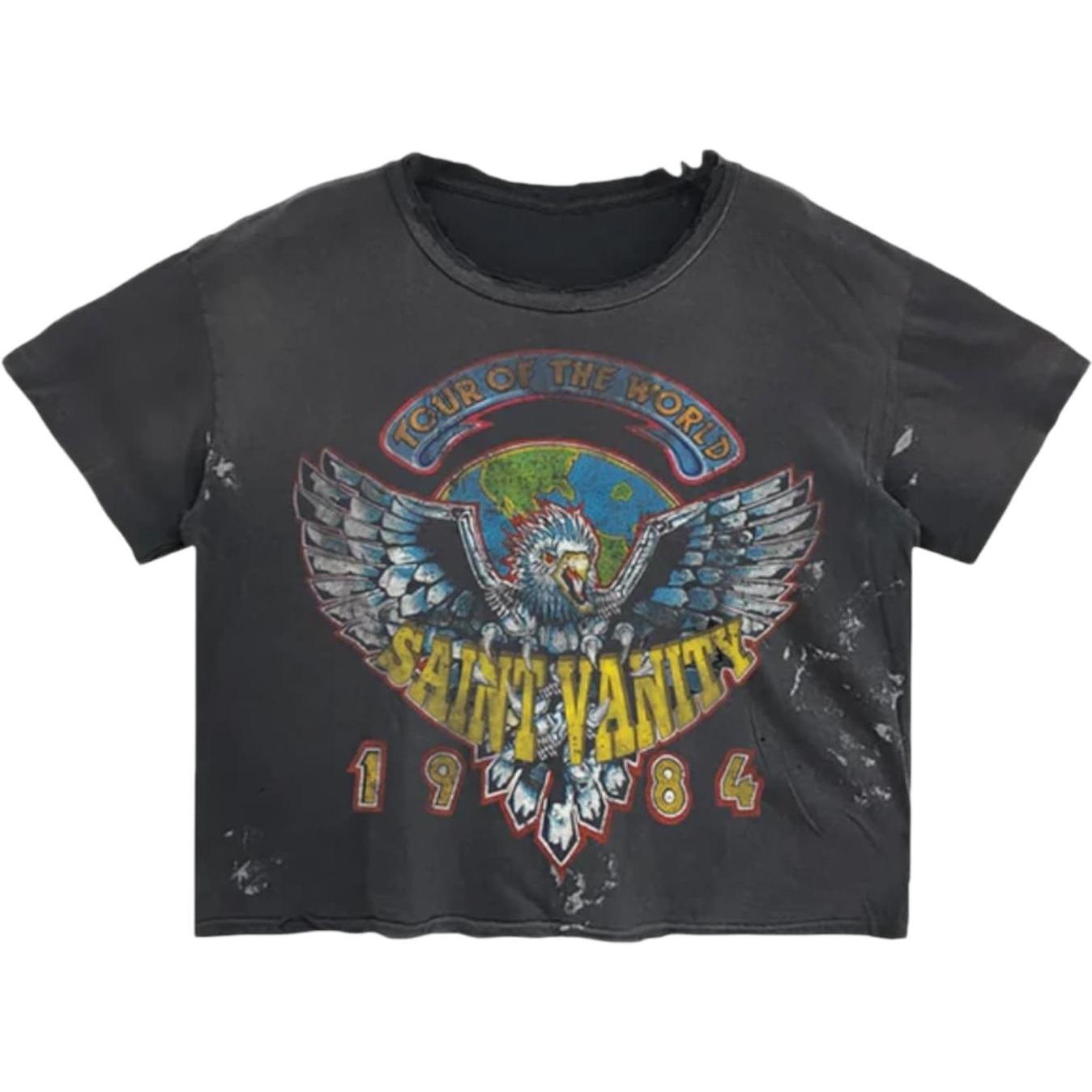Saint Vanity Women's 1984 Tee Vintage Black