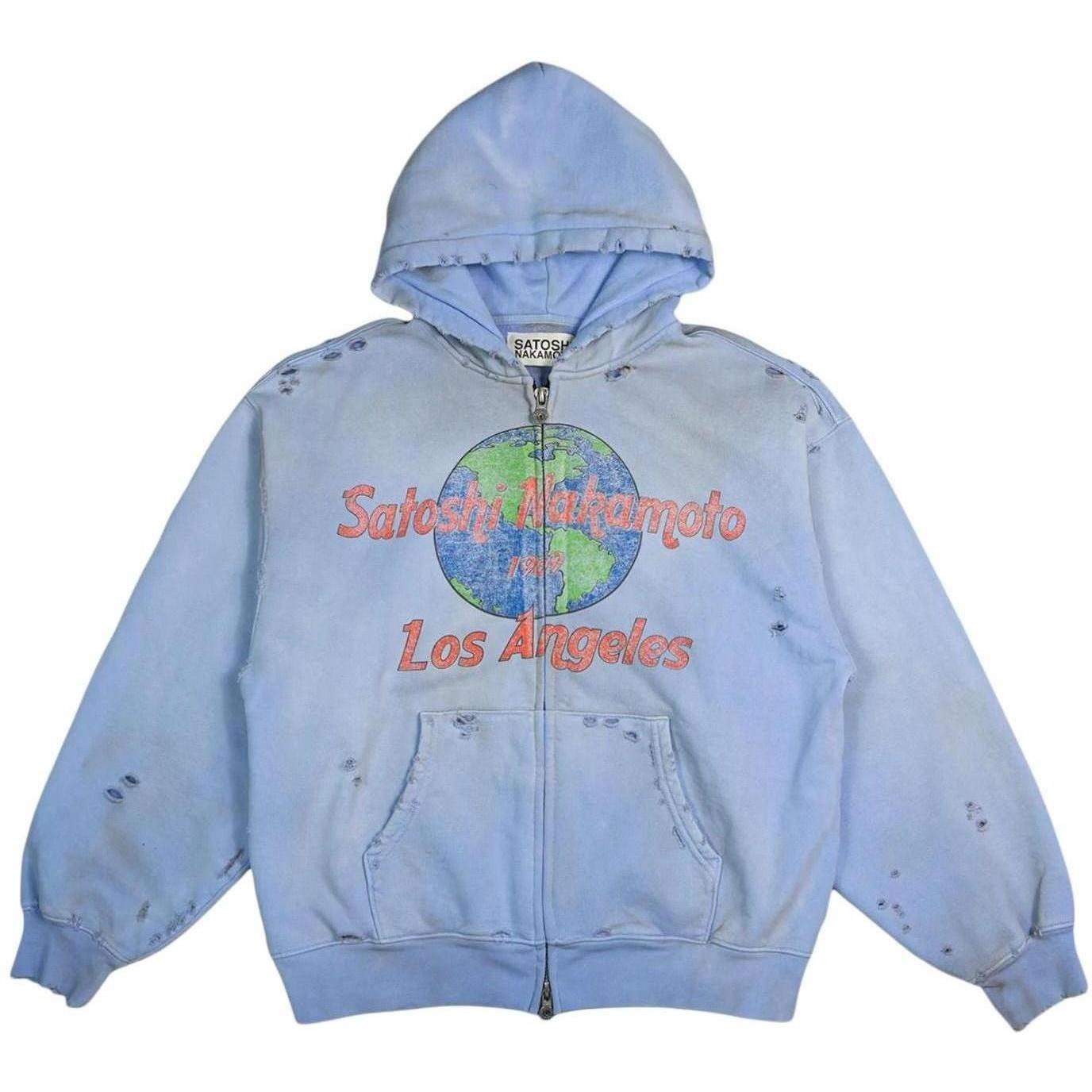 Satoshi Nakamoto 1969 Rock Zip Hoodie Blue