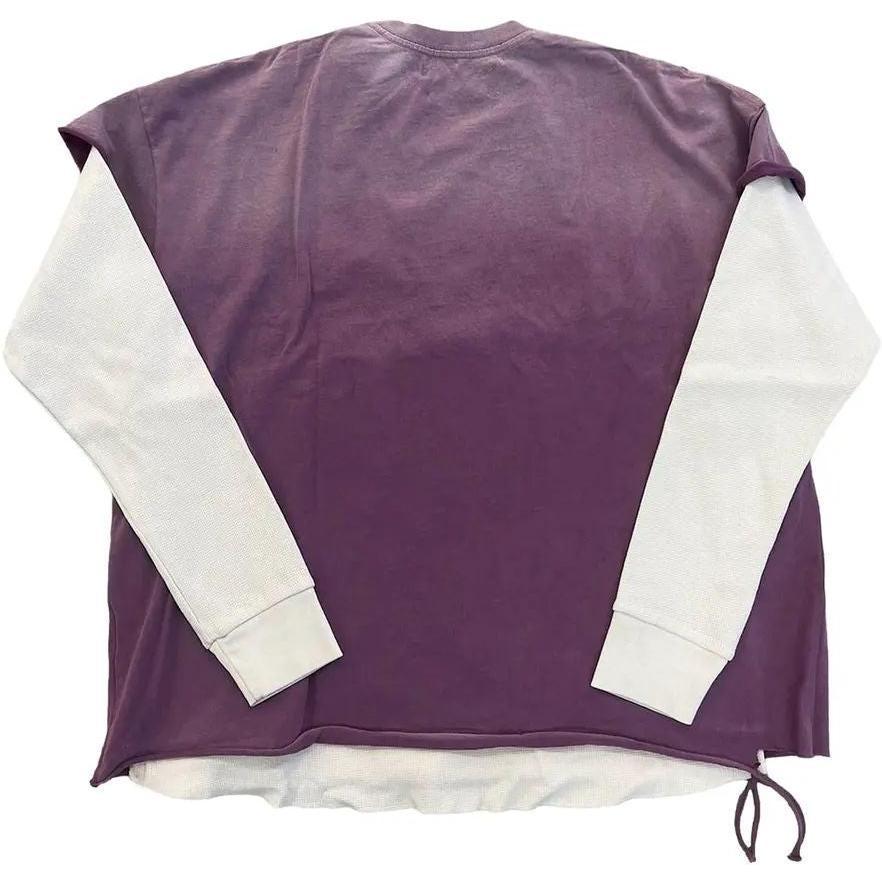 Satoshi Nakamoto 1977 Dirtbike Thermal T-Shirt Washed Purple