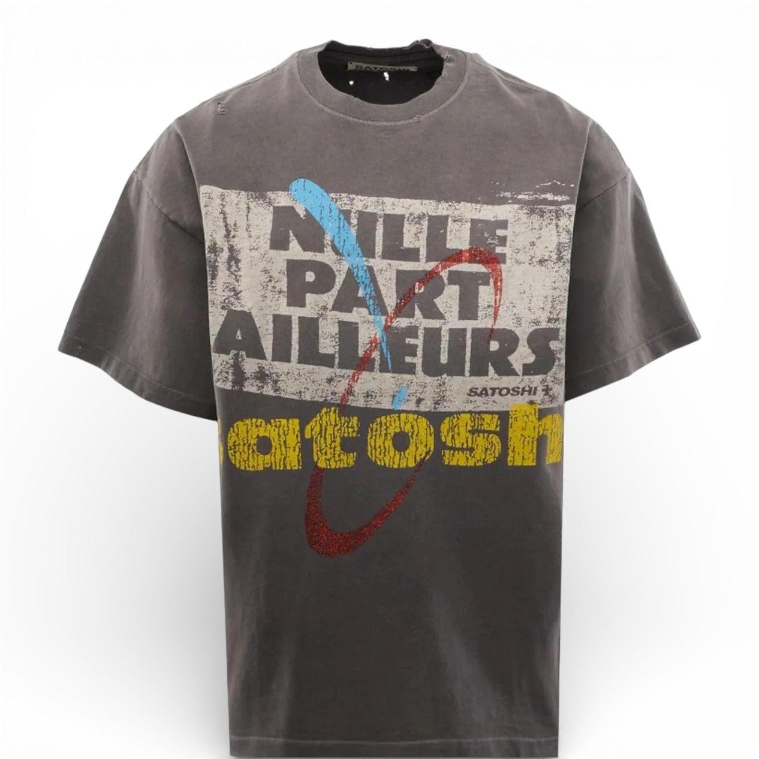 Satoshi Nakamoto Everywhere and Nowhere Tee Washed Black