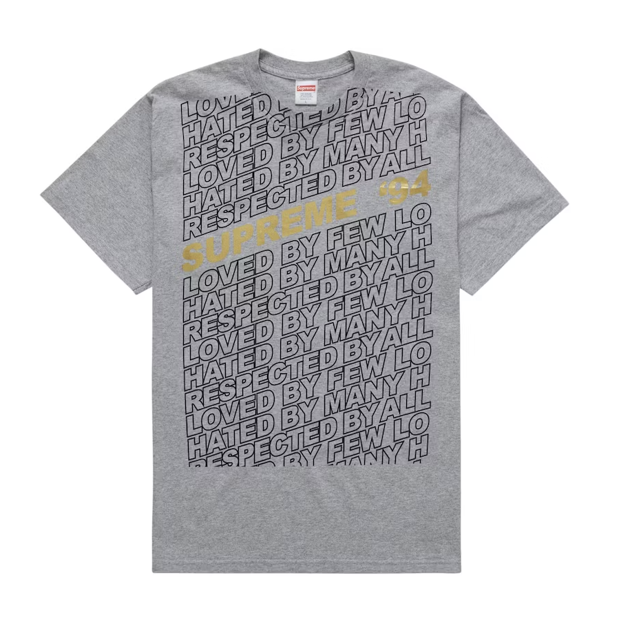 Supreme Respected T Shirt Grey