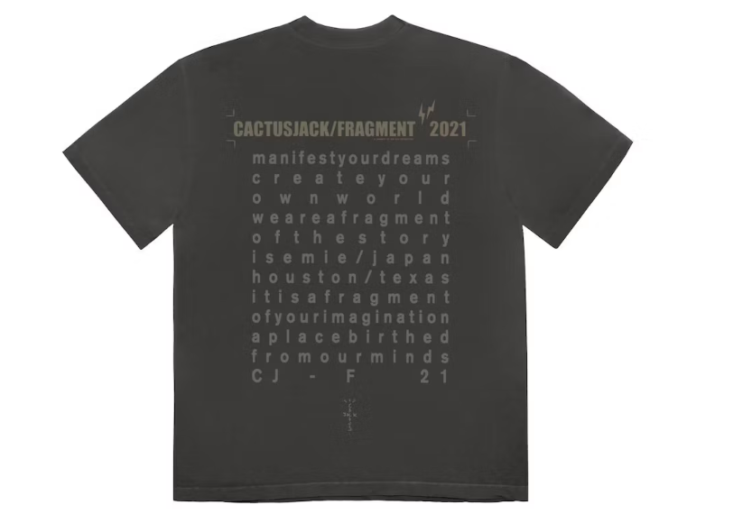 Travis Scott Cactus Jack For Fragment Create Tee
