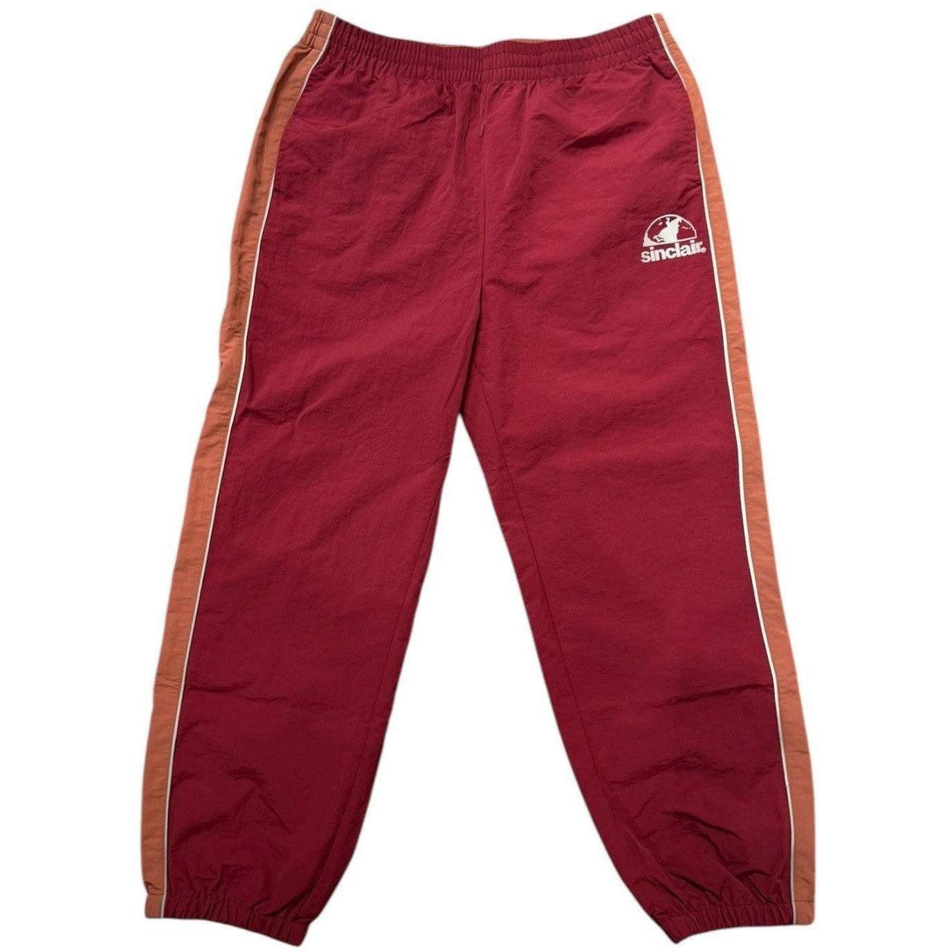 Sinclair Globe Nylon Track Pants Burgundy