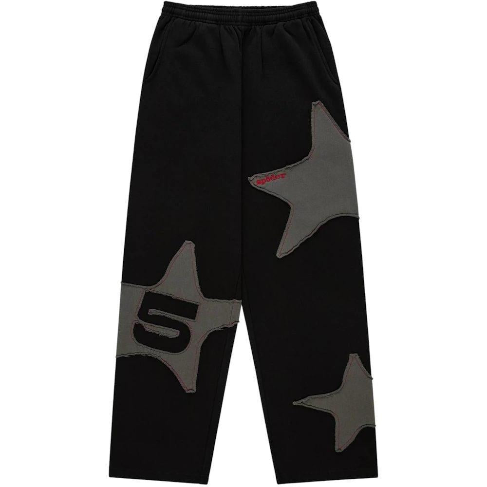 Sp5der Big Star Wide Leg Sweatpant Black