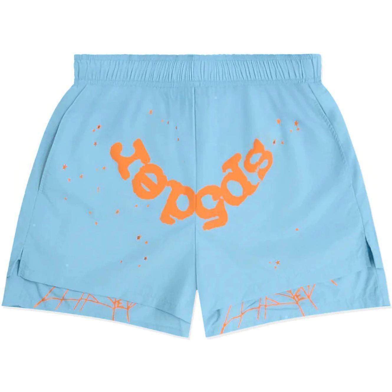 Sp5der OG Web Double Layer Short Light Blue
