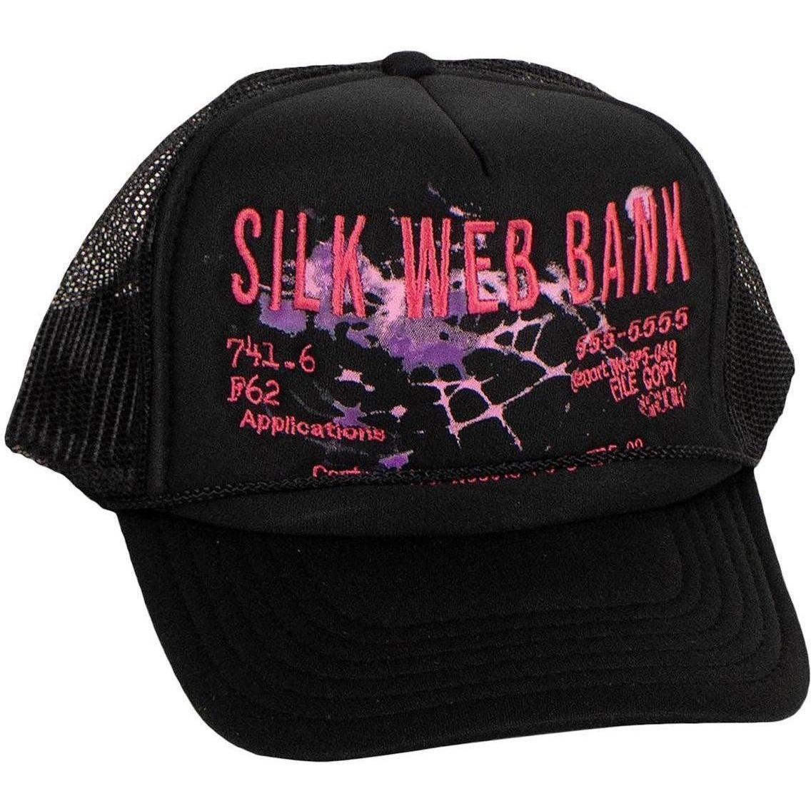 Sp5der Silk Web Bank Trucker Hat Black