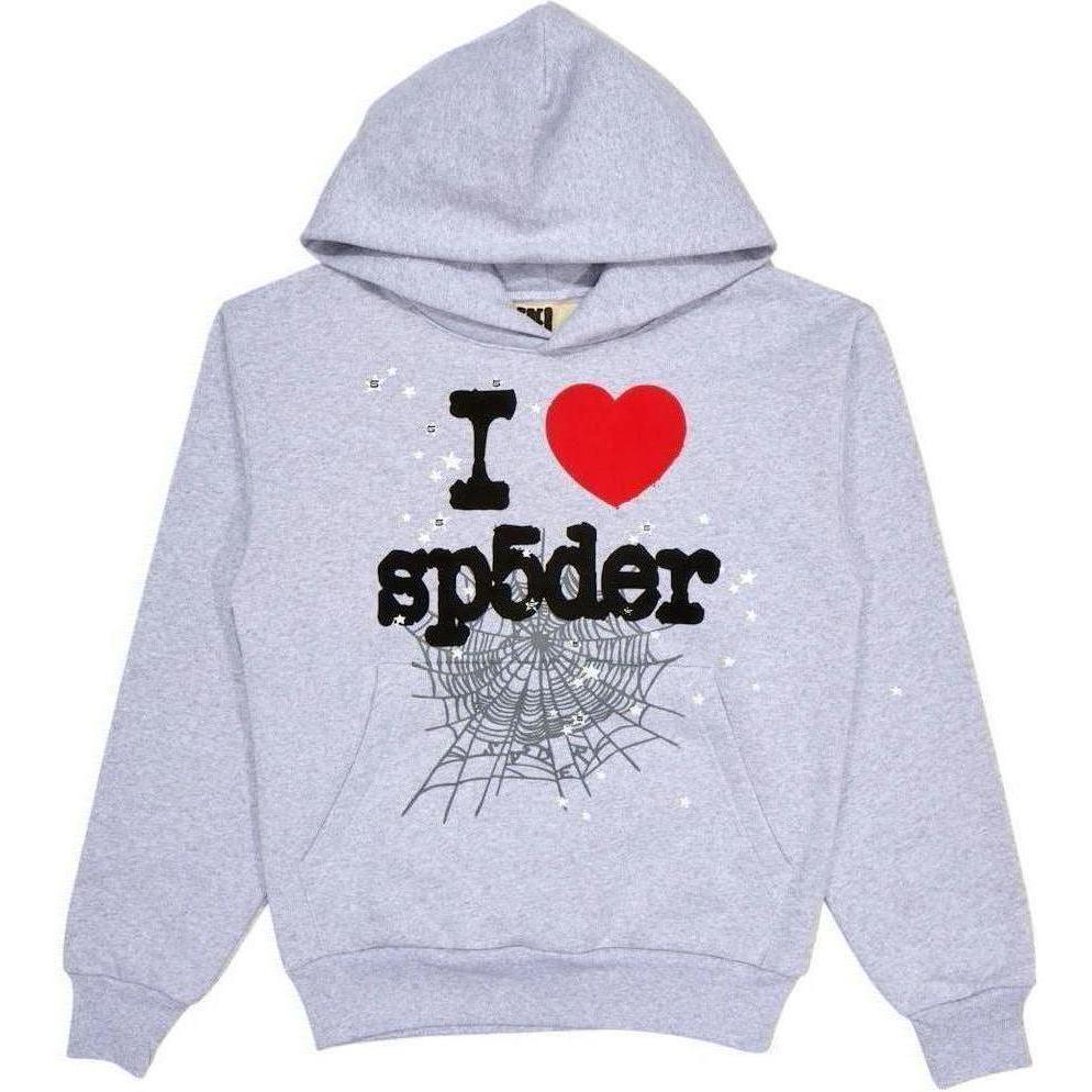 Sp5der Souvenir Hoodie Heather Grey