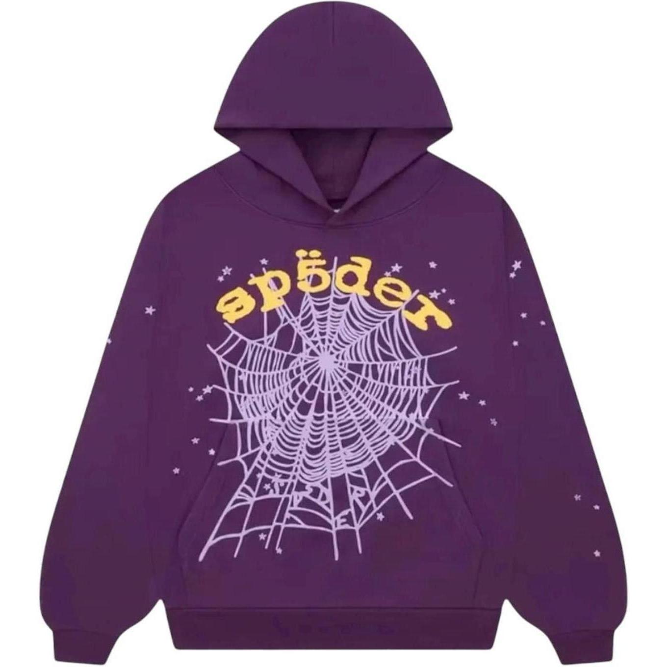 Sp5der Star OG Web V2 Hoodie Purple