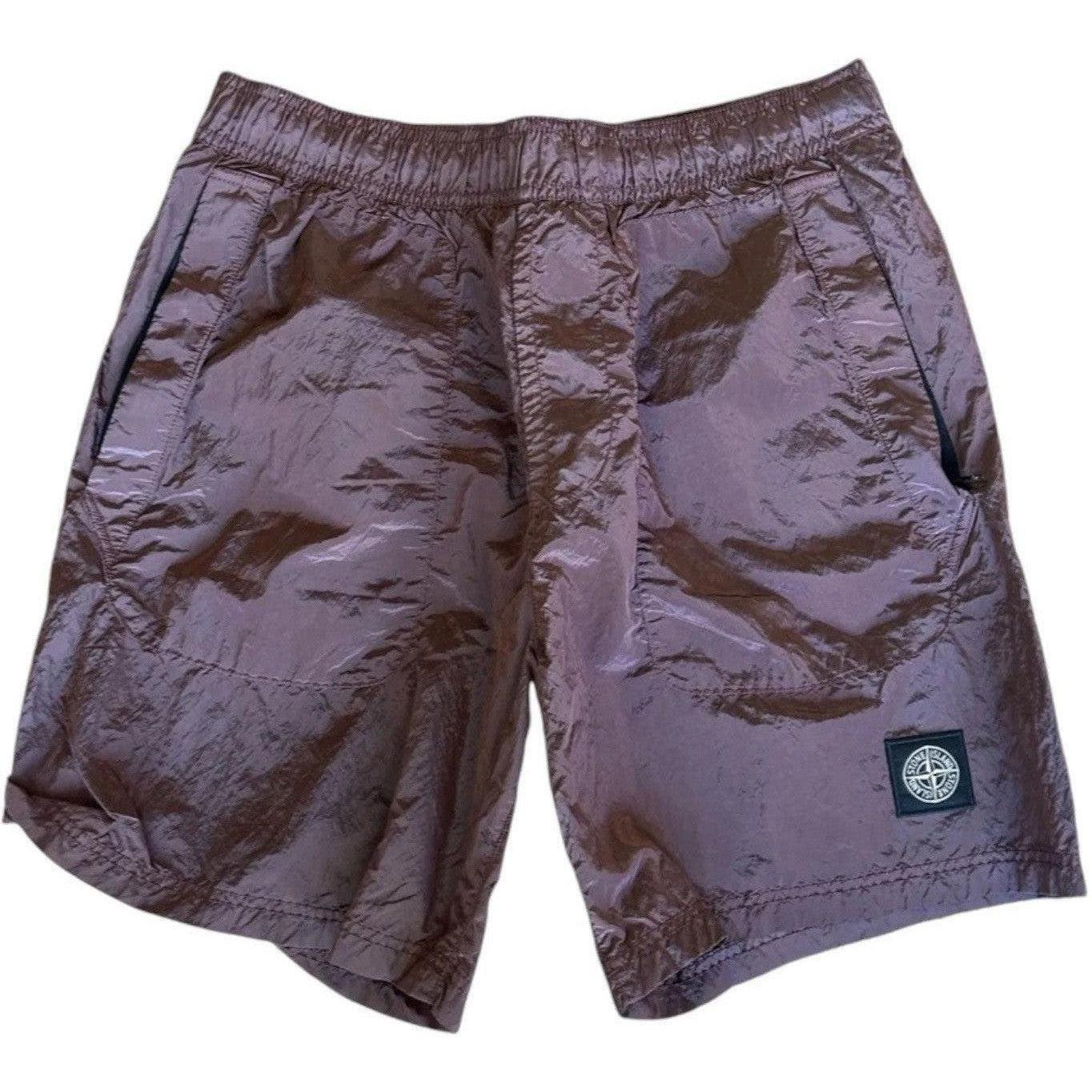 Stone Island Nylon Swim Shorts Rosewood
