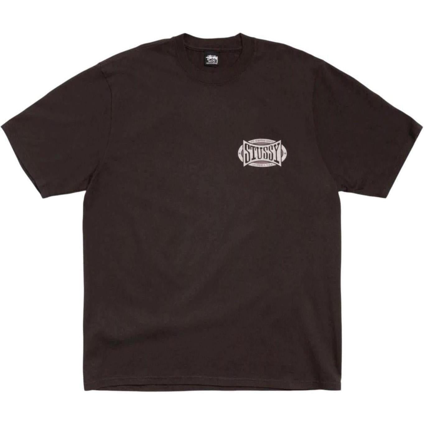 Stussy Champion Oval Pigment Dyed T-Shirt Faded Black