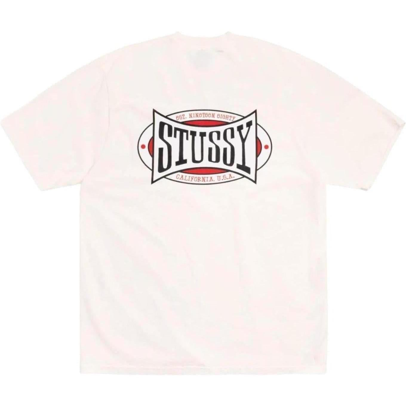 Stussy Champion Oval Pigment Dyed T-Shirt Natural