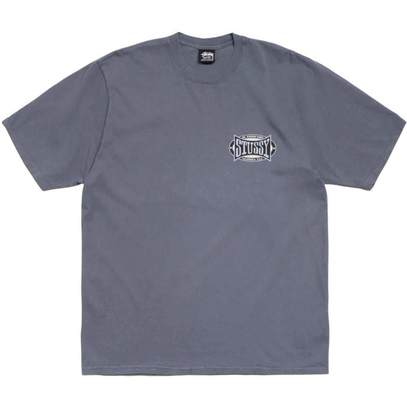 Stussy Champion Oval Pigment Dyed T-Shirt Navy