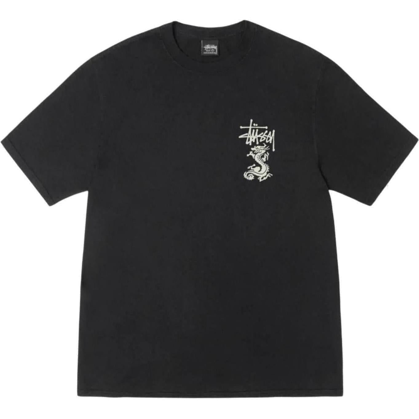 Stussy Double Dragon Pigment Dyed Tee Black