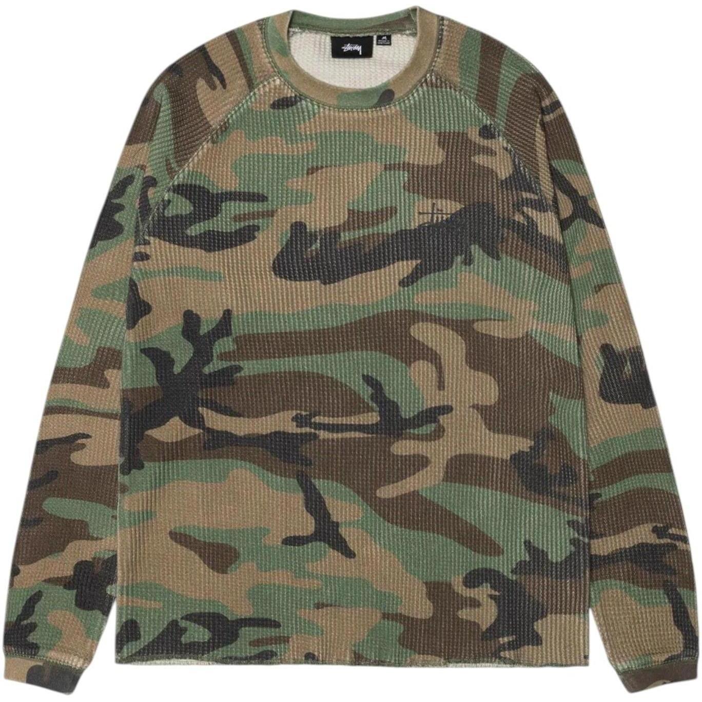 Stussy Longsleeve Thermal Woodland Camo