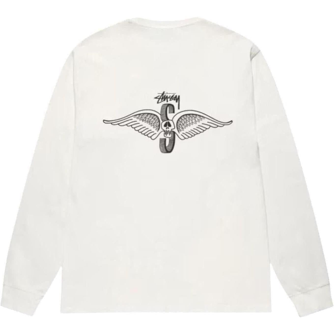 Stussy Skull Wings L/S Pigment Dyed Tee Natural