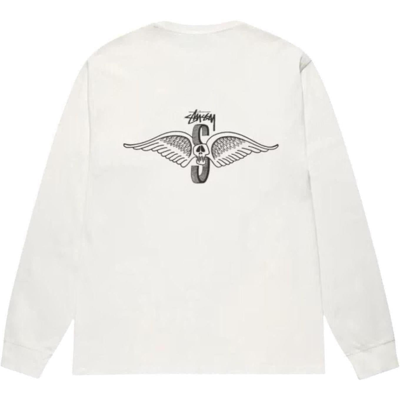 Stussy Skull Wings L/S Pigment Dyed Tee Natural