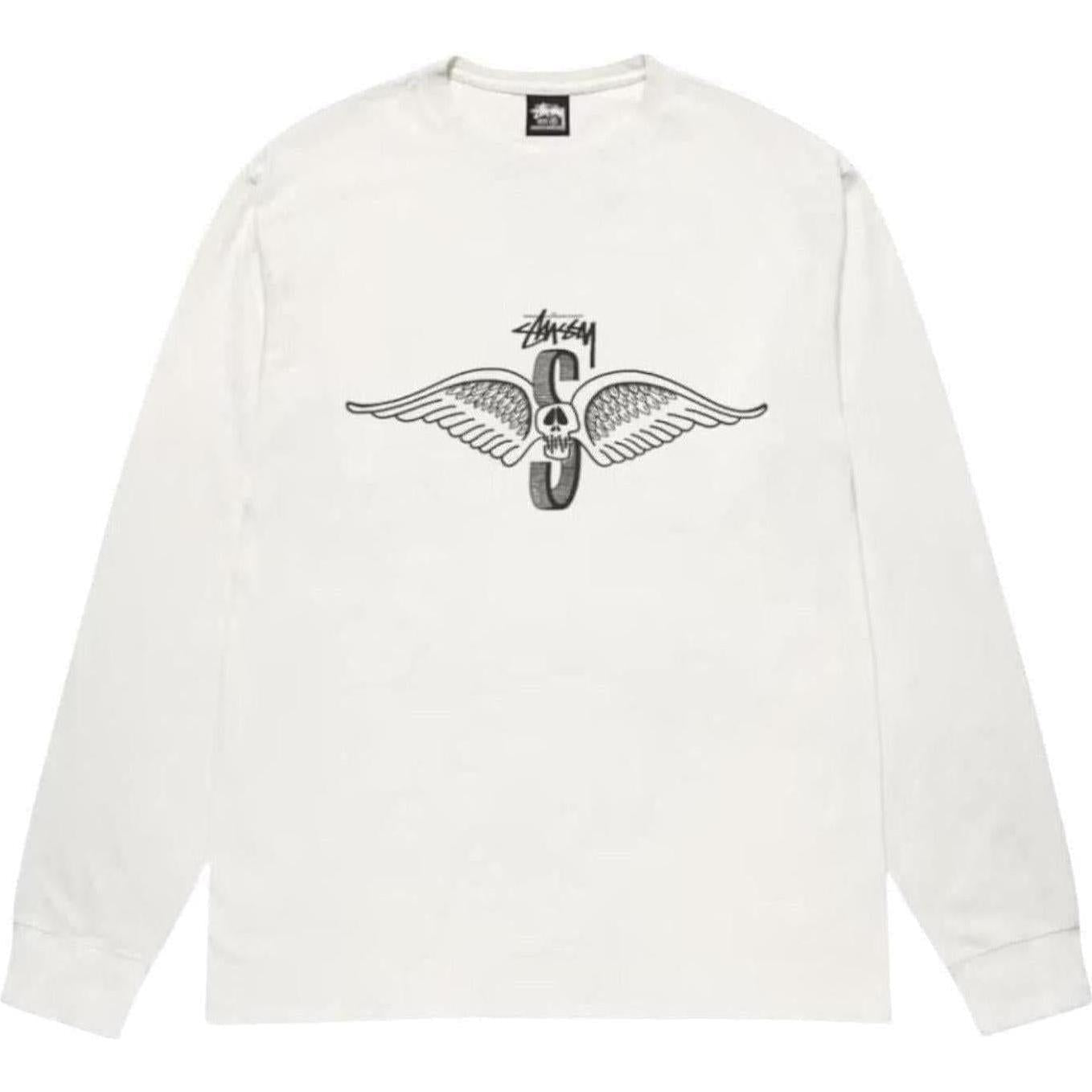 Stussy Skull Wings L/S Pigment Dyed Tee Natural