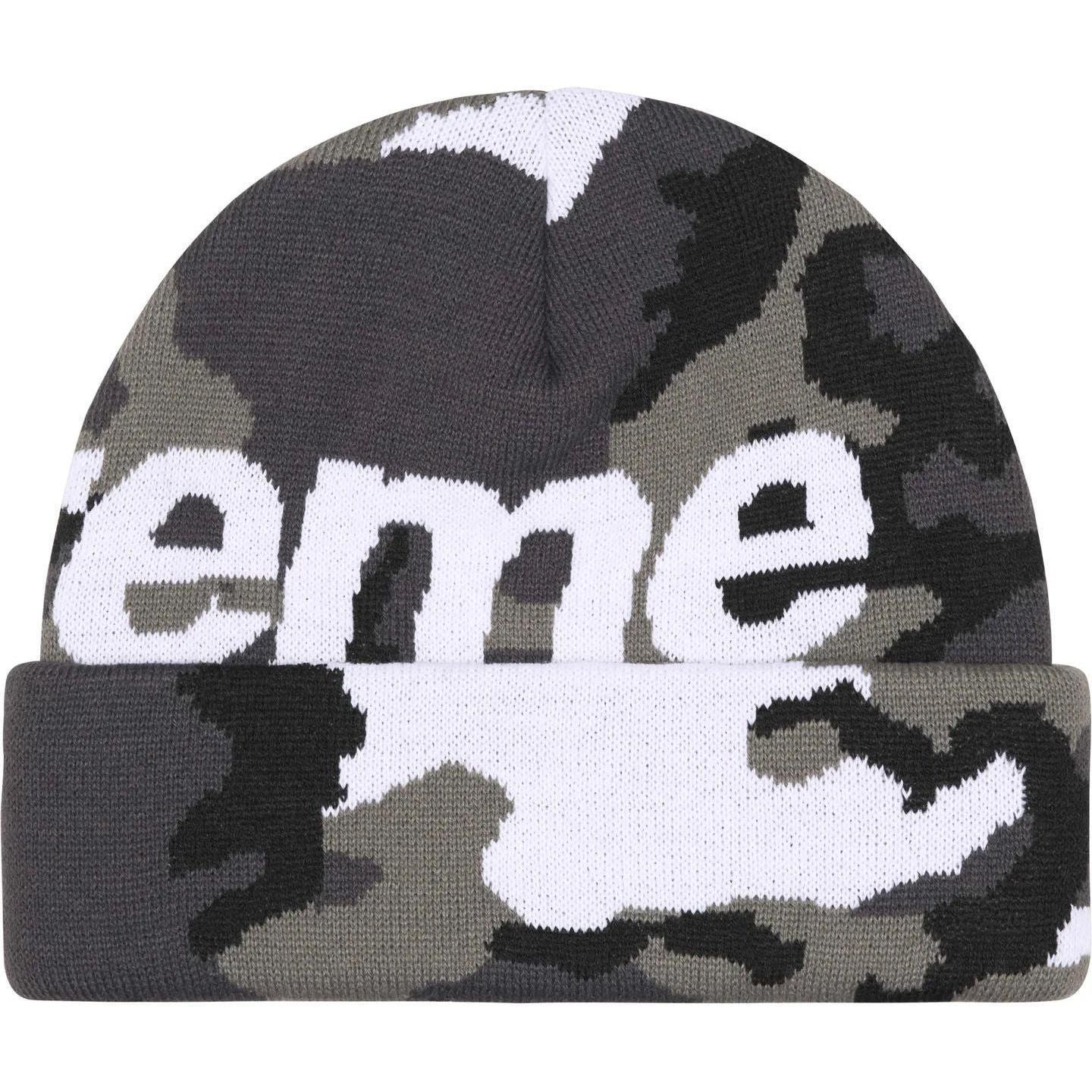 Supreme Camo Big Logo Beanie Snow Camo