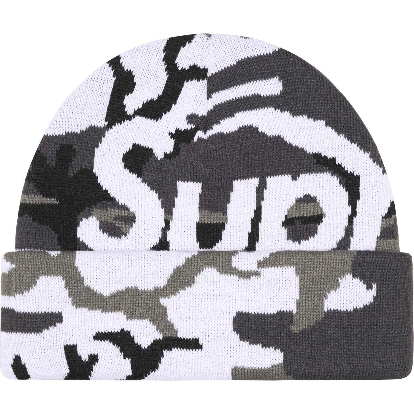 Supreme Camo Big Logo Beanie Snow Camo
