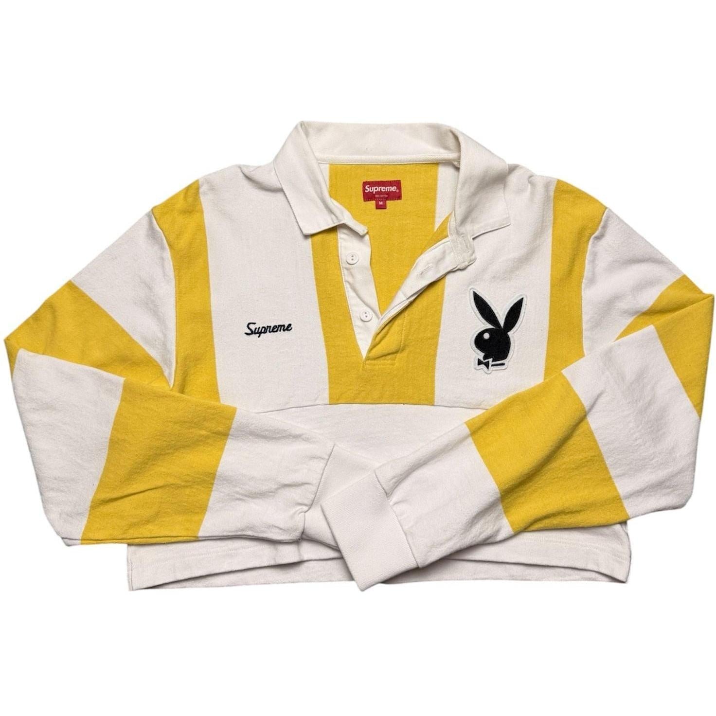 Supreme Cropped Playboy Rugby White - Gently Used