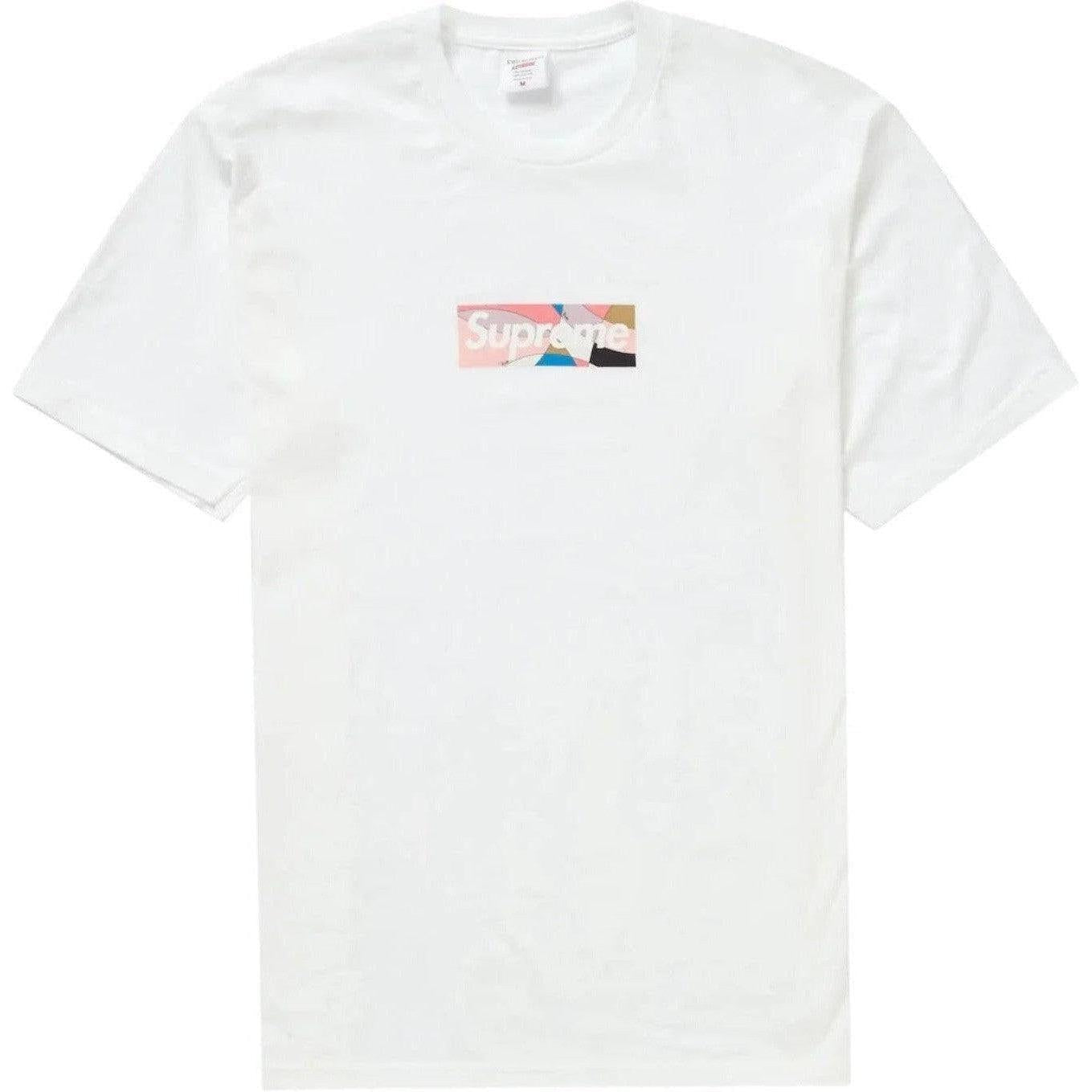 Supreme Emilio Pucci Box Logo T-Shirt White Pink