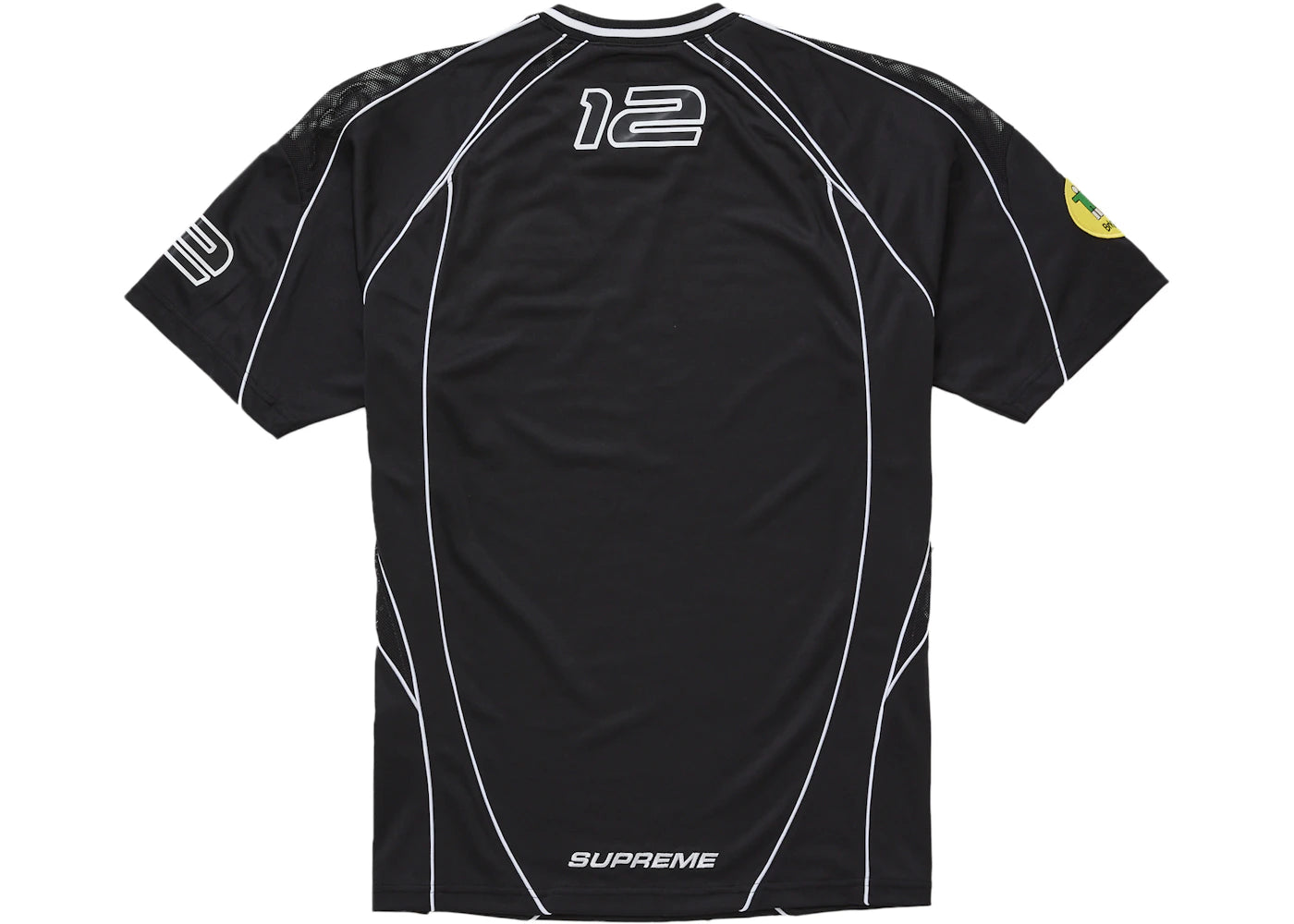 Supreme Piping Soccer Jersey Black