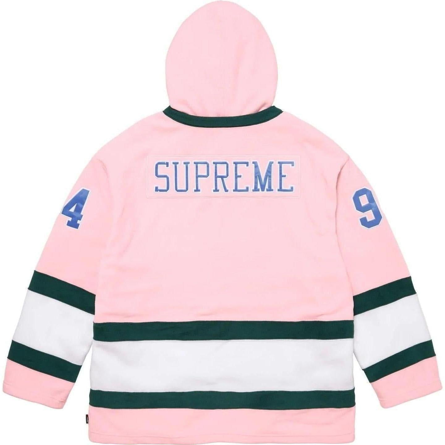 Supreme Polartec Hooded Hockey Jersey Pink