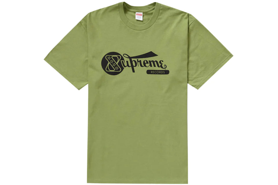 Supreme Records T-Shirt Moss Green