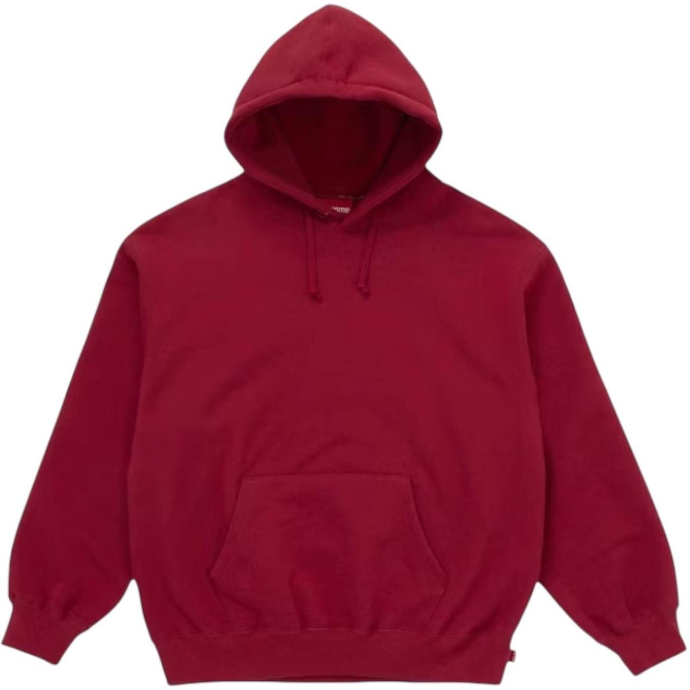 Supreme Satin Appliqué Hooded Sweatshirt (FW25) Red