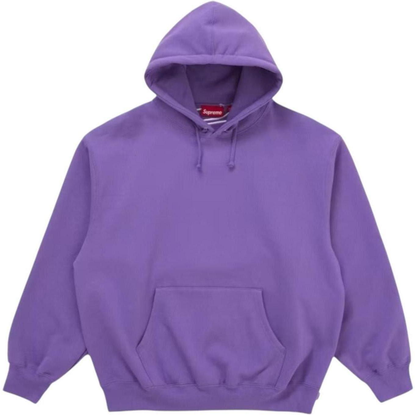 Supreme Satin Appliqué Hooded Sweatshirt (FW25) Violet